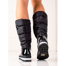 TRENDI Bottes de neige hautes noires 1