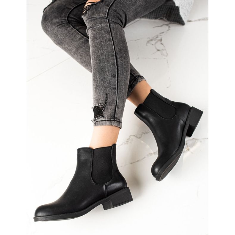 TRENDI Bottines Chelsea classiques noir 1