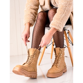 TRENDI Bottes de randonnée marron classiques beige 2 TRENDI Bottes de randonnée marron classiques beige 2