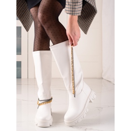 Seastar Bottes enchaînées à la mode blanc 1