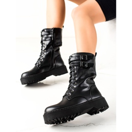 Seastar Bottes sur la plate-forme avec des boucles le noir 2