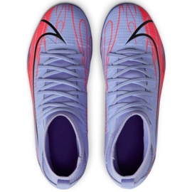 Nike Mercurial Superfly 8 Club Km Mg Jr DB0925 506 chaussures de football rose-mauve violet 1