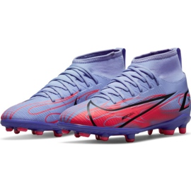 Nike Mercurial Superfly 8 Club Km Mg Jr DB0925 506 chaussures de football rose-mauve violet 3