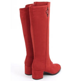 Bottes à talons bas Ritta Rouge violacé 2