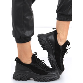 Chaussures de sport à semelles hautes Huggy Black noir 1