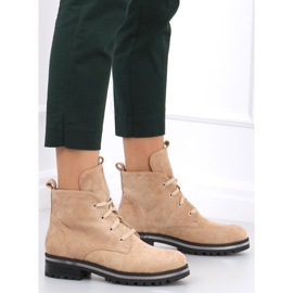 Bottines à lacets Bing Beige 2