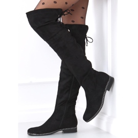 Bottes d'équitation mousquetaires noires Dotta 1