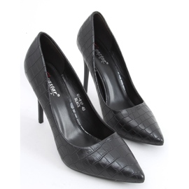 Escarpins femme Hanne Noir peau de serpent le noir 1