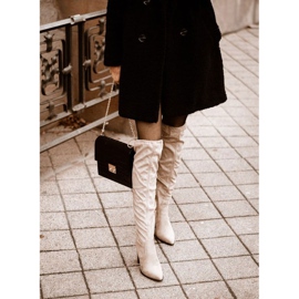 Vinceza Bottines Femme Talon Daim Beige Monleek 8