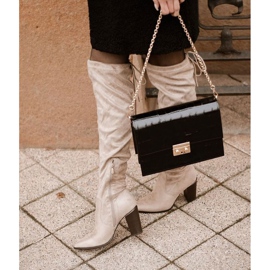 Vinceza Bottines Femme Talon Daim Beige Monleek 10