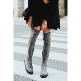 Bottines grises à décor plat de Lia rose 2 Bottines grises à décor plat de Lia rose 2