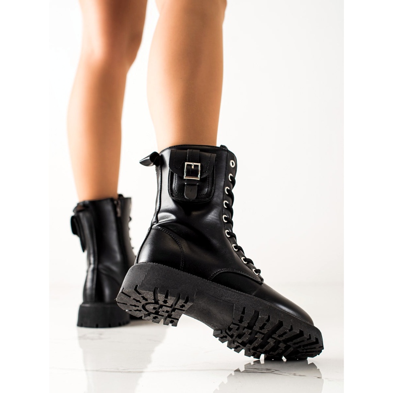 Groto Gogo Trappeurs élégants avec une poche le noir 1