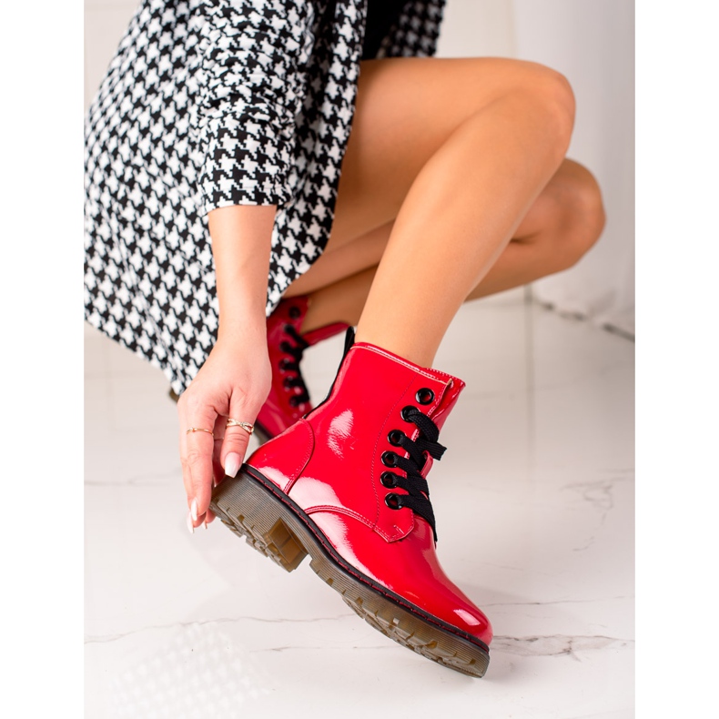 Evento Bottines laquées rouges 1