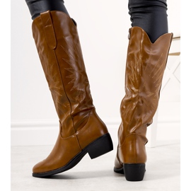 Bottes de cowboy marron, haute isolation Berthiaume brun 1