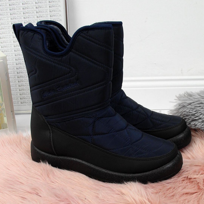 Bottes de neige imperméables News W EVE309C bleu marine 1
