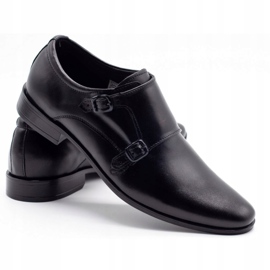 Olivier Chaussures en cuir masculin moines 287l noirs le noir 3