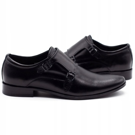 Olivier Chaussures en cuir masculin moines 287l noirs le noir 4