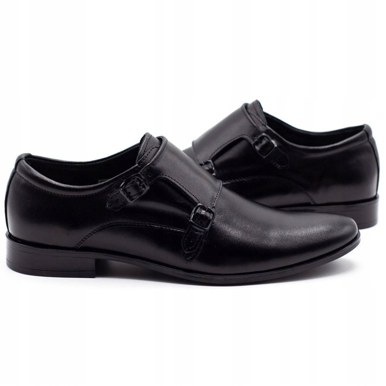 Olivier Chaussures en cuir masculin moines 287l noirs le noir 4