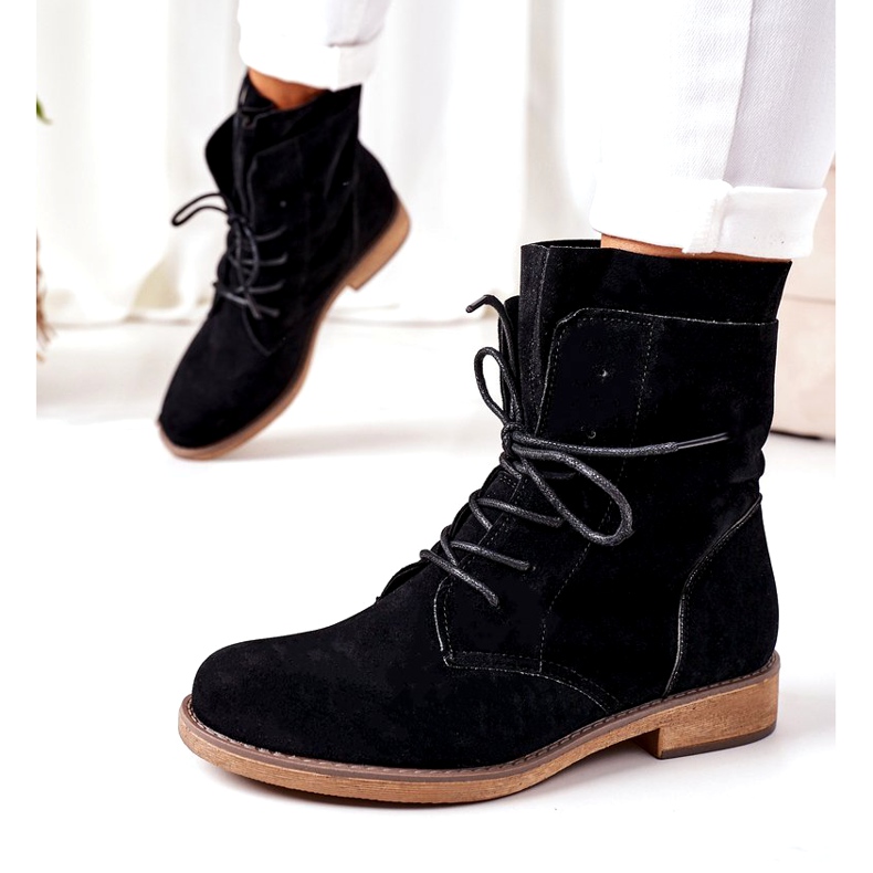 PS1 Noir Violetta Bottes noires à double tige le noir 1