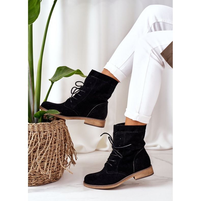 PS1 Noir Violetta Bottes noires à double tige 2