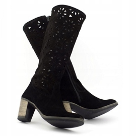 Olivier Bottines ajourées à talons noires le noir 4