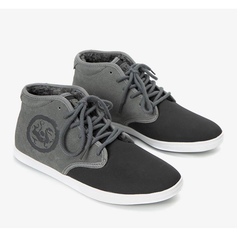 Chaussures de sport grises pour hommes baskets Raoul 1