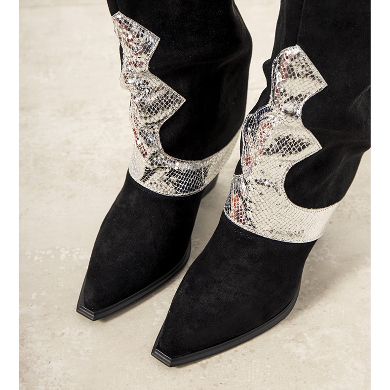 Bottes de cowboy noires de Luciana 1
