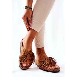 FW1 Tongs à semelle en liège Taryne camel brun 5