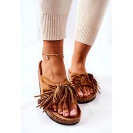 FW1 Tongs à semelle en liège Taryne camel brun 6