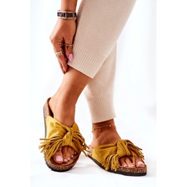 FW1 Tongs jaunes à semelle en liège Taryne 5