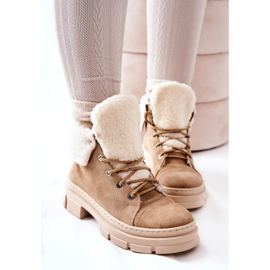 Bottines Baskets Warm Tied Beige Karley 1 Bottines Baskets Warm Tied Beige Karley 1
