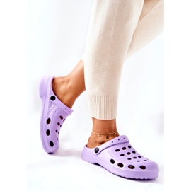 Pantoufles violettes en mousse Eva pour femmes 1