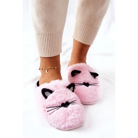 PE1 Chaussons Doux Chatons Aux Oreilles Distty Roses 1