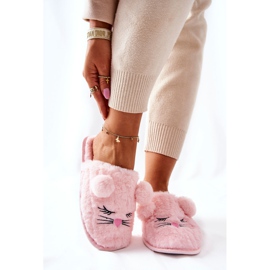 PE1 Chaussons Souris Doux Avec Oreilles Rose Luise 1