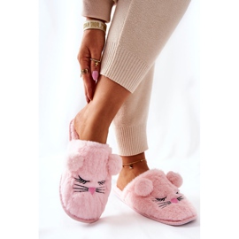 PE1 Chaussons Souris Doux Avec Oreilles Rose Luise 2