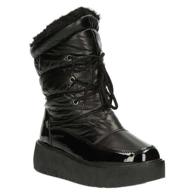 Bottes de neige nouées noires Filippo DBT3403 le noir 6