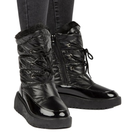 Bottes de neige nouées noires Filippo DBT3403 le noir 5