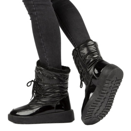 Bottes de neige nouées noires Filippo DBT3403 7