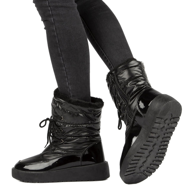 Bottes de neige nouées noires Filippo DBT3403 le noir 7