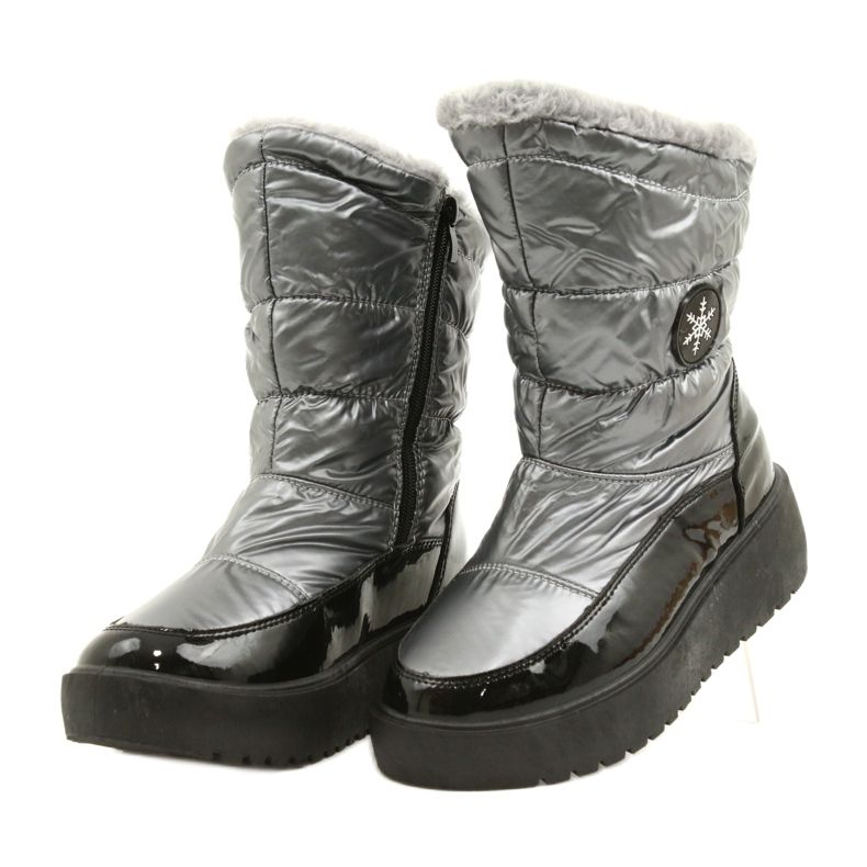 Bottes de neige des femmes FLAKES SNOW FILIPPO DBT3404 Black and Silver noir 2