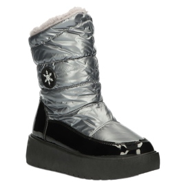 Bottes de neige des femmes FLAKES SNOW FILIPPO DBT3404 Black and Silver noir 5