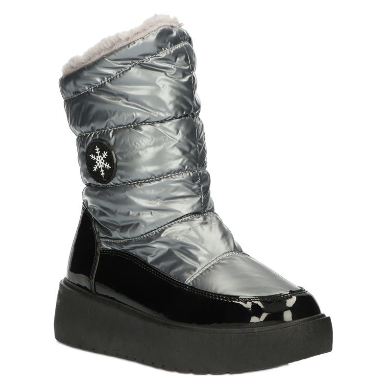 Bottes de neige des femmes FLAKES SNOW FILIPPO DBT3404 Black and Silver noir 5