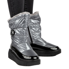 Bottes de neige des femmes FLAKES SNOW FILIPPO DBT3404 Black and Silver noir 6