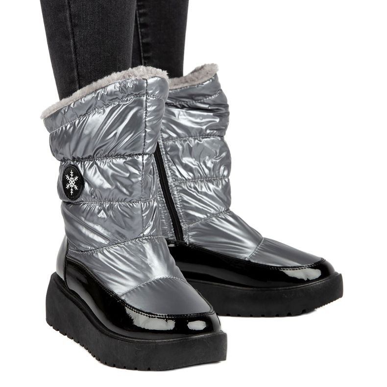 Bottes de neige des femmes FLAKES SNOW FILIPPO DBT3404 Black and Silver noir 6