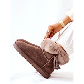 FS1 Mukluki Bottes de neige chaudes Fringes Marron Sorella brun 2