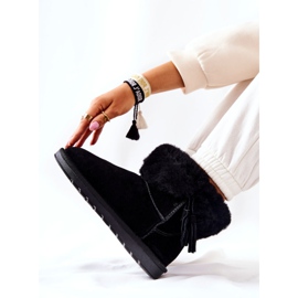 FS1 Mukluki Bottes de neige chaudes Fringes Noir Sorella le noir 2 FS1 Mukluki Bottes de neige chaudes Fringes Noir Sorella le noir 2