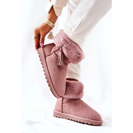 FS1 Mukluki Bottes de neige chaudes Fringe Rose Sorella 2