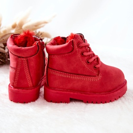 FR1 Bottes de Trappeur Chaudes pour Enfants Rouge Dexter 1