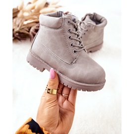 FR1 Bottes de trappeur pour enfants avec fermeture éclair Gris Dexter 2