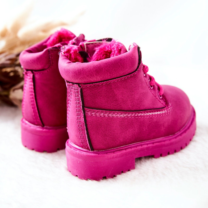 Bottes de Trappeur Chaudes Enfant Fuchsia Dexter rose 1